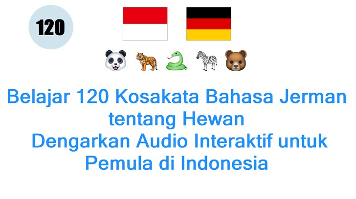 Belajar 120 Kosakata Bahasa Jerman tentang Hewan: Dengarkan Audio Interaktif untuk Pemula di Indonesia